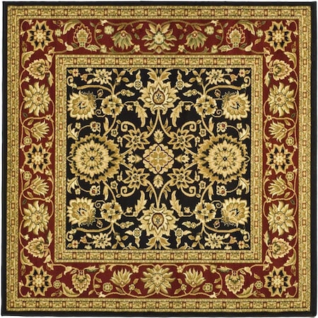 Safavieh 10 x 10 ft. Lyndhurst 212G Power Loomed Square Area Rug Black & Red LNH212G-10SQ